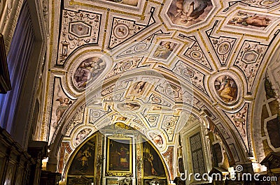 Vasari chapel in Santâ€™Anna dei Lombardi church, Naples, Italy Stock Photo